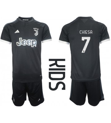Juventus Federico Chiesa #7 Tredje trøje Børn 2023-24 Kort ærmer (+ korte bukser)